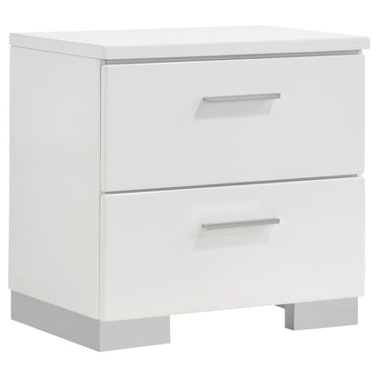 Felicity 4-piece Queen Bedroom Set White High Gloss