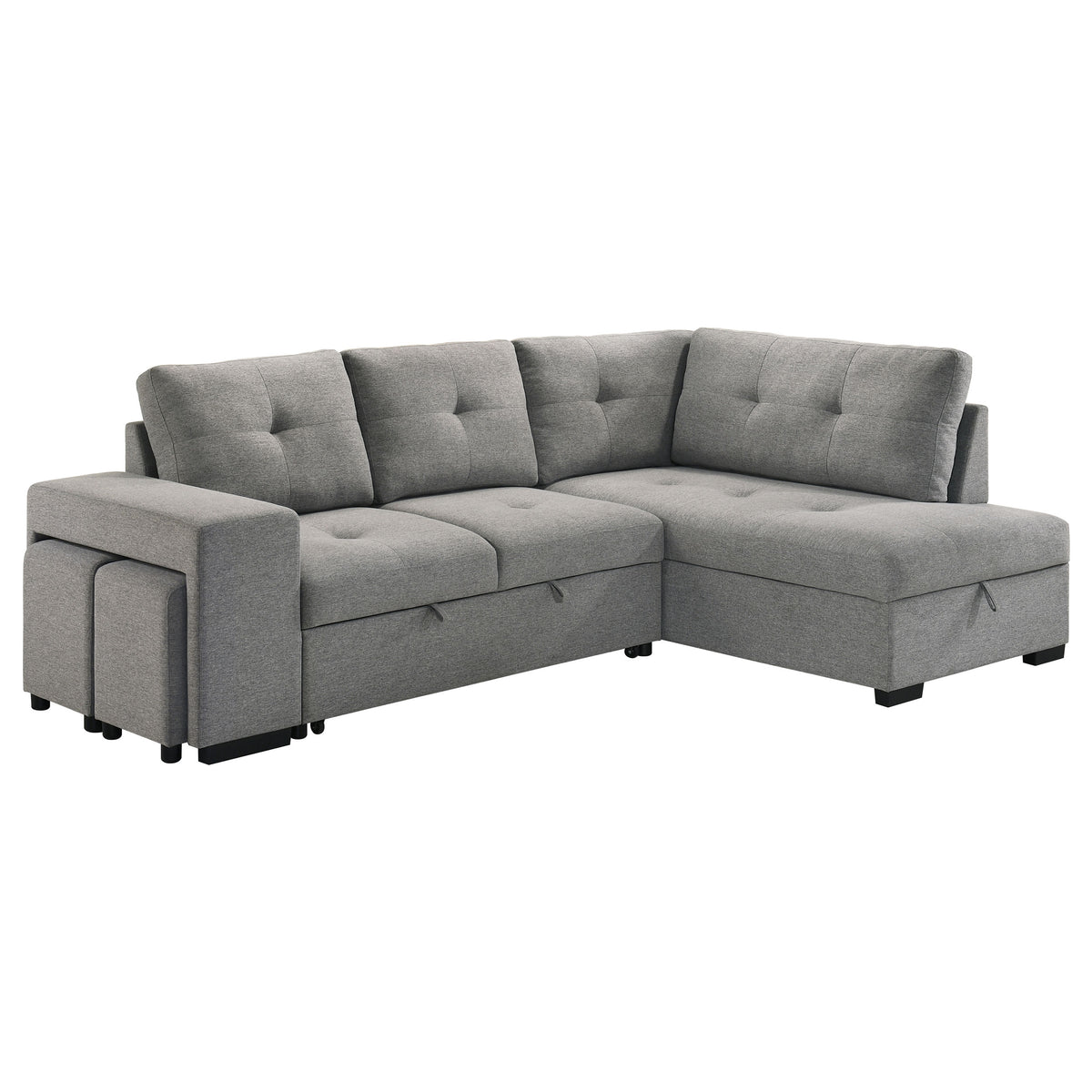 Coaster Pastrana Sleeper Sectional Sofa – Charcoal Grey