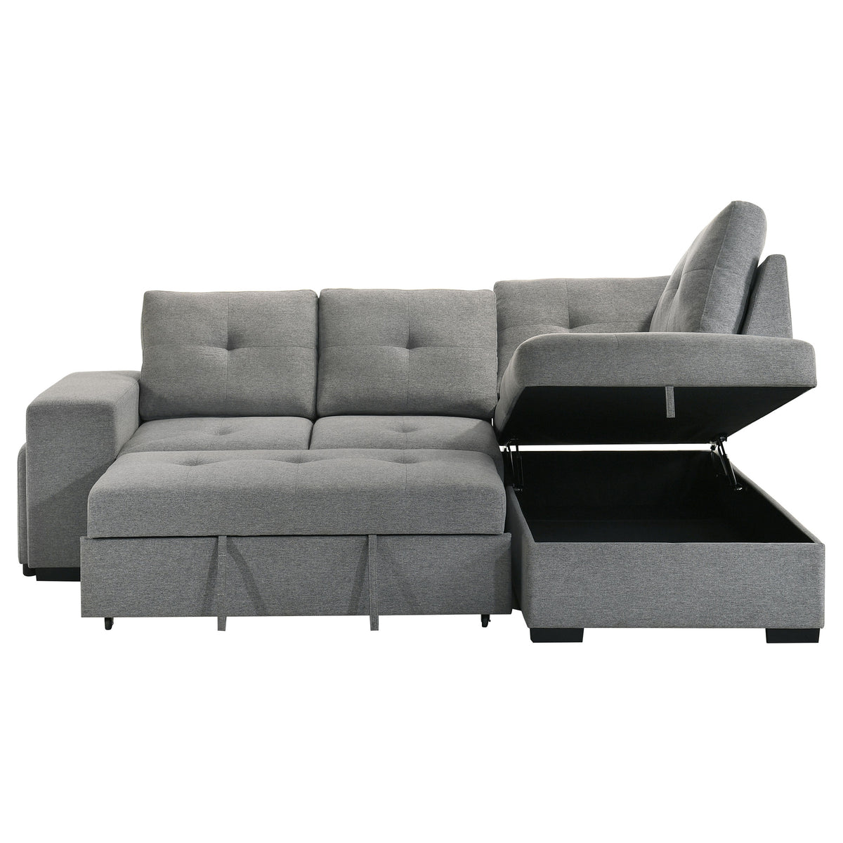 Coaster Pastrana Sleeper Sectional Sofa – Charcoal Grey