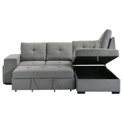 Coaster Pastrana Sleeper Sectional Sofa – Charcoal Grey