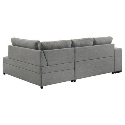Coaster Pastrana Sleeper Sectional Sofa – Charcoal Grey