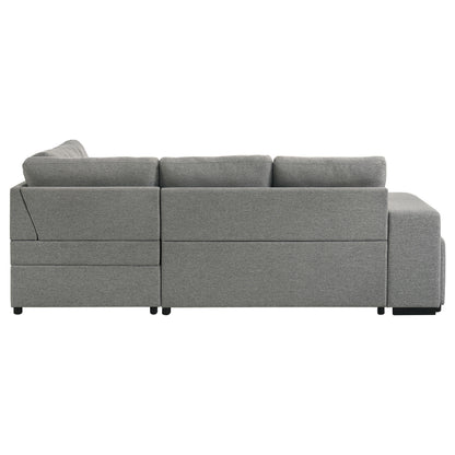 Coaster Pastrana Sleeper Sectional Sofa – Charcoal Grey