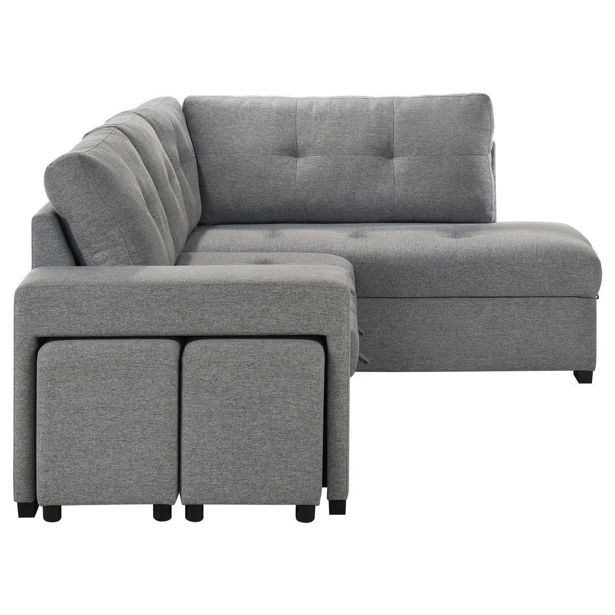 Coaster Pastrana Sleeper Sectional Sofa – Charcoal Grey