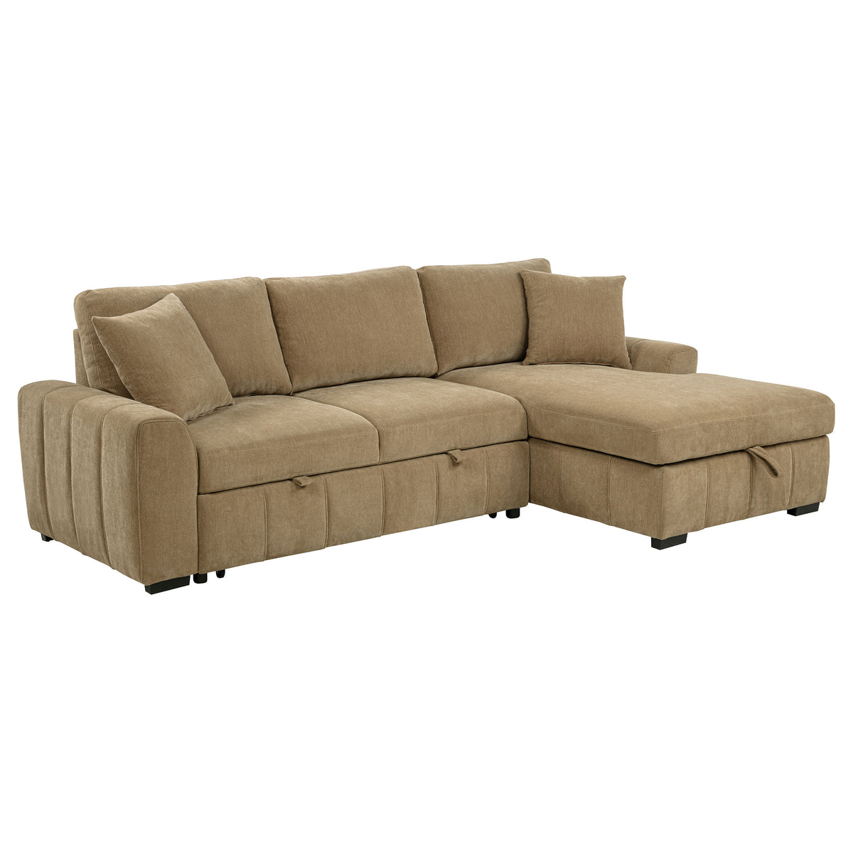 Coaster Pastrana Sleeper Sectional Sofa – Camel