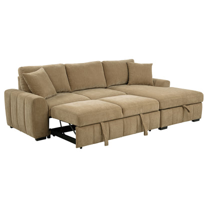 Coaster Pastrana Sleeper Sectional Sofa – Camel