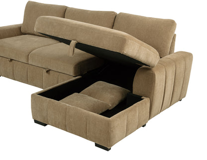Coaster Pastrana Sleeper Sectional Sofa – Camel