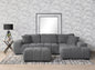 Coaster Octavia 2-Piece Sectional Sofa – Charcoal Grey