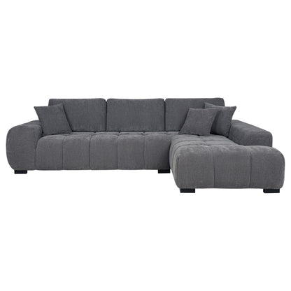 Coaster Octavia 2-Piece Sectional Sofa – Charcoal Grey