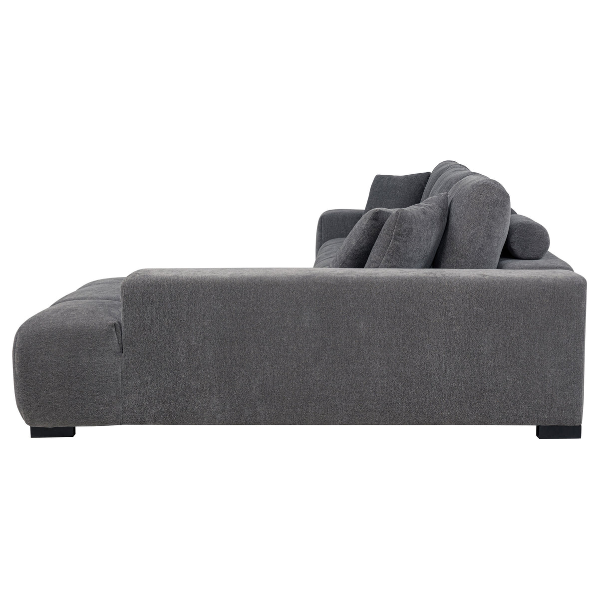 Coaster Octavia 2-Piece Sectional Sofa – Charcoal Grey
