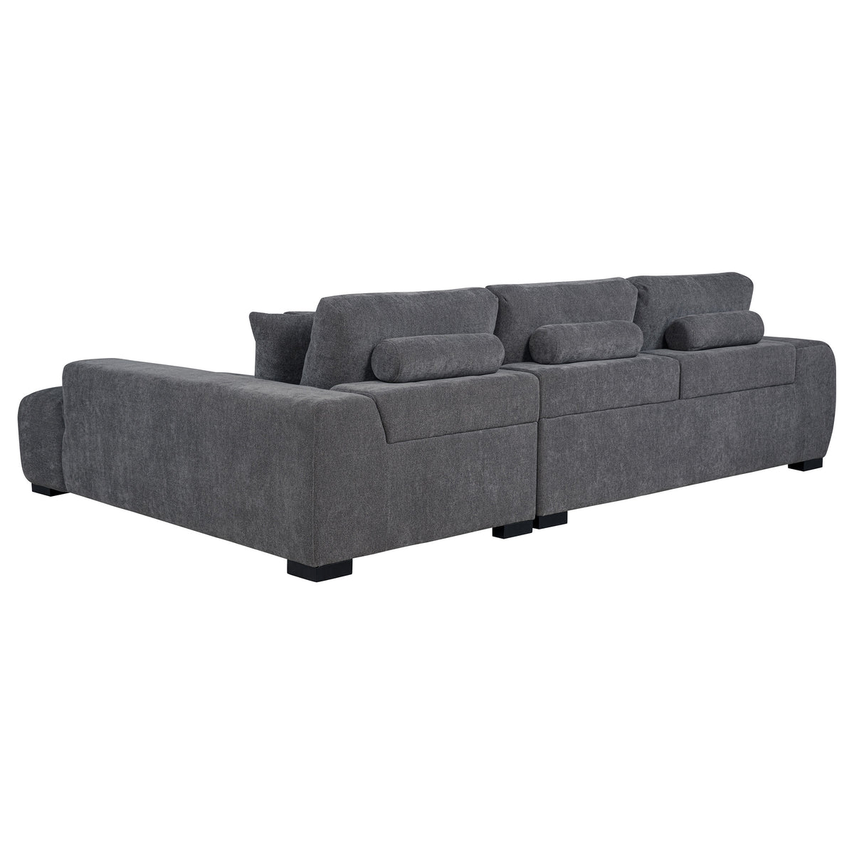 Coaster Octavia 2-Piece Sectional Sofa – Charcoal Grey
