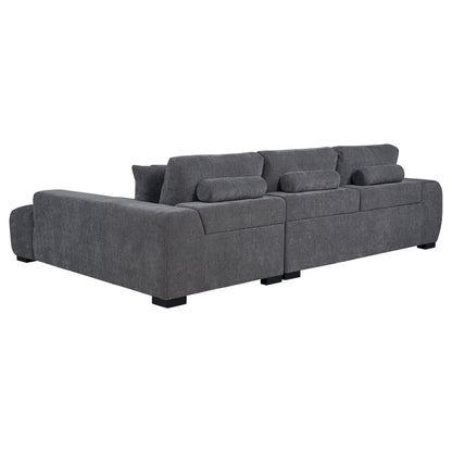 Coaster Octavia 2-Piece Sectional Sofa – Charcoal Grey