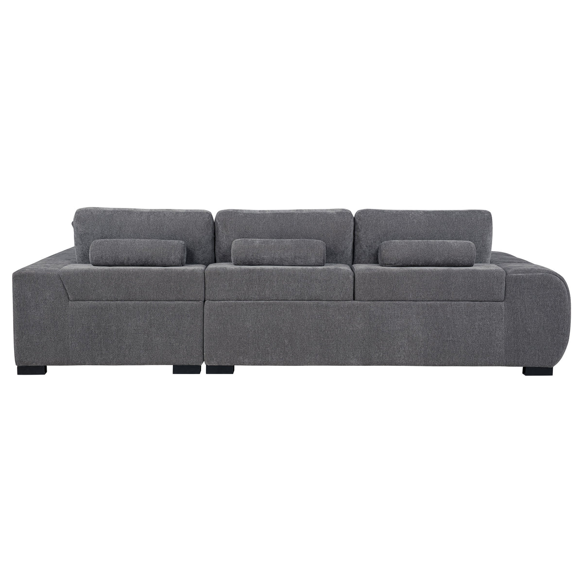 Coaster Octavia 2-Piece Sectional Sofa – Charcoal Grey