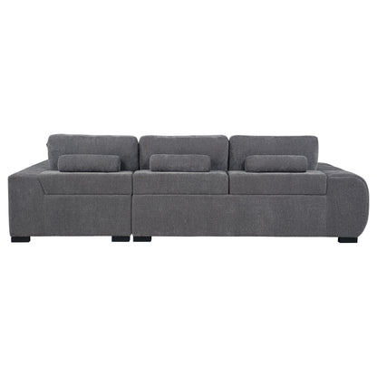 Coaster Octavia 2-Piece Sectional Sofa – Charcoal Grey
