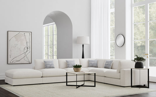CoasterEssence Serene 6-Piece Modular Sectional Sofa in Beige
