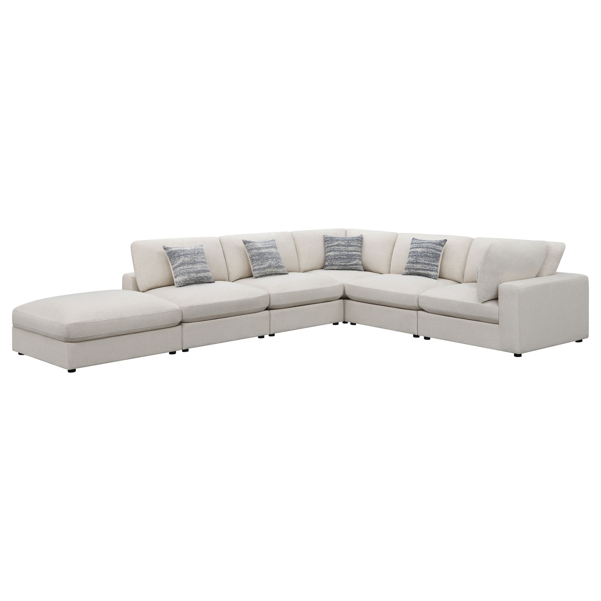 CoasterEssence Serene 6-Piece Modular Sectional Sofa in Beige
