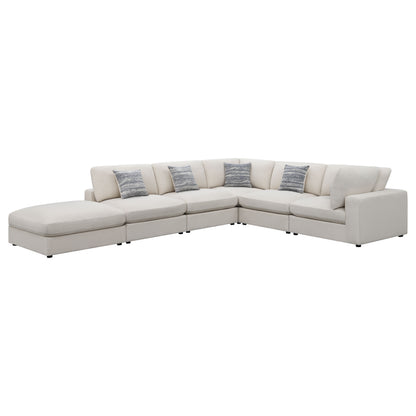 CoasterEssence Serene 6-Piece Modular Sectional Sofa in Beige