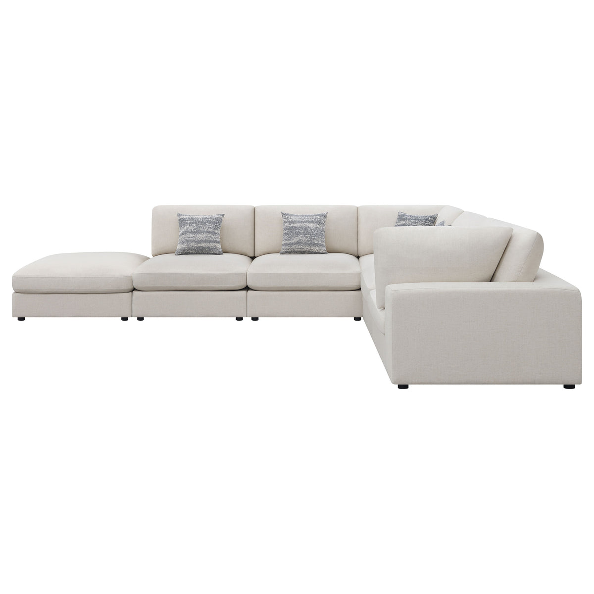 CoasterEssence Serene 6-Piece Modular Sectional Sofa in Beige