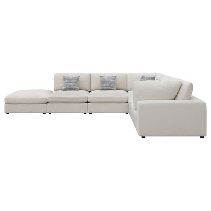 CoasterEssence Serene 6-Piece Modular Sectional Sofa in Beige
