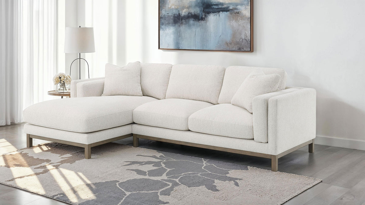 Coaster Geneva Sectional Sofa with Left-Side Chaise – Sand