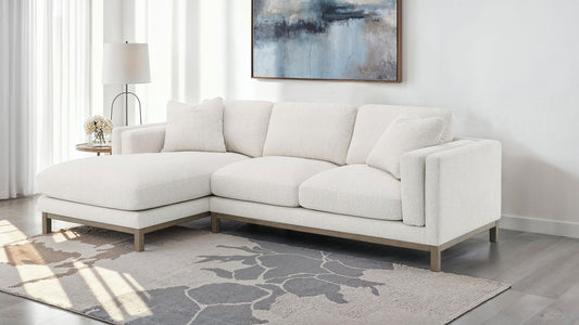 Coaster Geneva Sectional Sofa with Left-Side Chaise – Sand