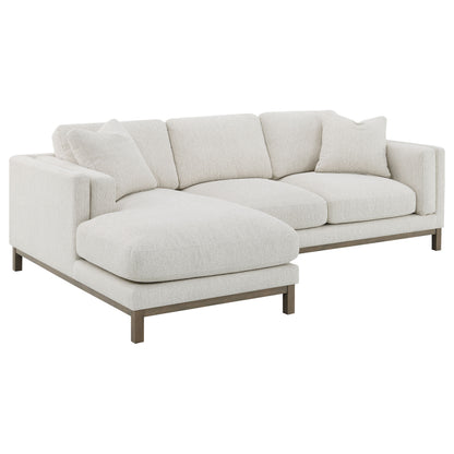 Coaster Geneva Sectional Sofa with Left-Side Chaise – Sand