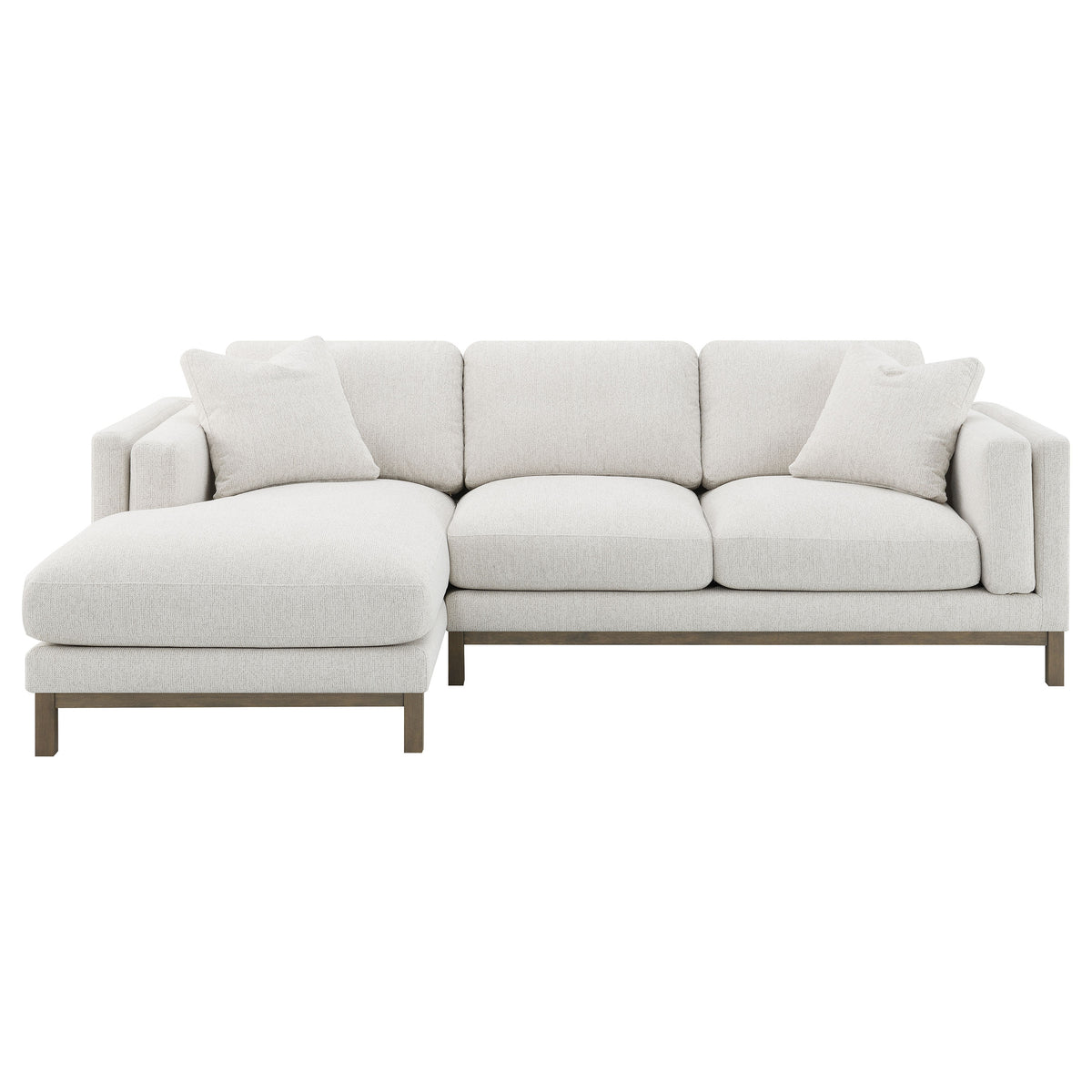 Coaster Geneva Sectional Sofa with Left-Side Chaise – Sand
