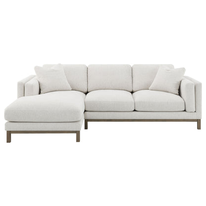 Coaster Geneva Sectional Sofa with Left-Side Chaise – Sand