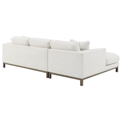 Coaster Geneva Sectional Sofa with Left-Side Chaise – Sand